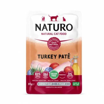 Hrana umeda pentru pisici Naturo Mousse cu curcan 85 gr