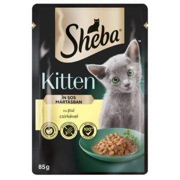 Hrana umeda pentru pisici Sheba Kitten cu pui in sos 85 gr