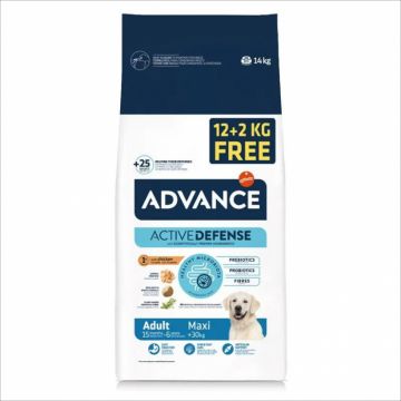 Hrana uscata pentru caini Advance Maxi Adult 12 + 2 kg GRATIS
