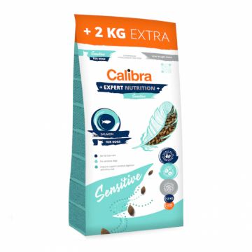 Hrana uscata pentru caini Calibra Expert Nutrition Sensitive cu somon 12 + 2 kg