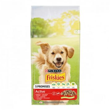 Hrana uscata pentru caini Friskies Active cu vita 15 kg