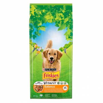 Hrana uscata pentru caini Friskies Balance cu pui  legume 15 kg