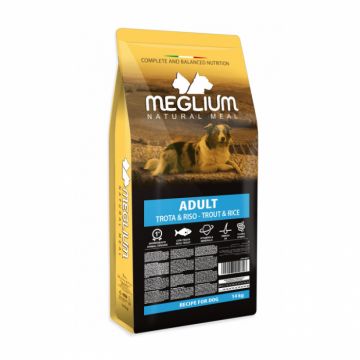 Hrana uscata pentru caini Meglium Sensible cu peste  orez 14 kg