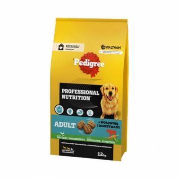 Hrana uscata pentru caini Pedigree Adult Professional Nutrition cu vita  legume 12 kg