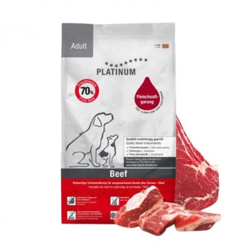 Hrana uscata pentru caini Platinum Adult cu vita