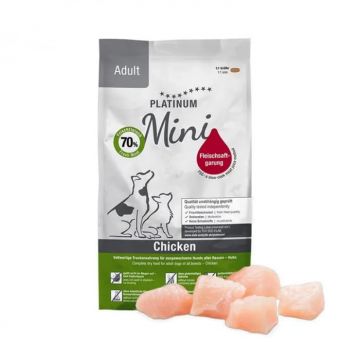 Hrana uscata pentru caini Platinum Mini Adult cu pui 900 gr