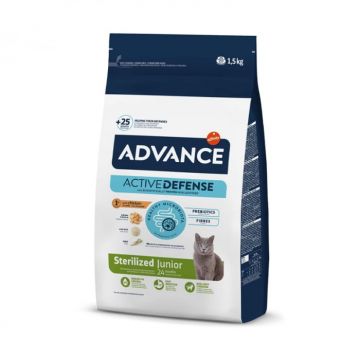 Hrana uscata pentru pisici Advance Sterilised Junior 1,5 kg