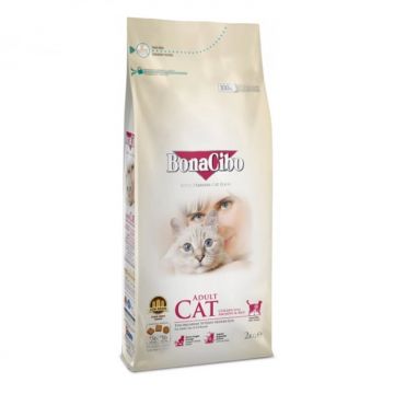 Hrana uscata pentru pisici Bona Cibo Adult cu pui  orez 2 kg