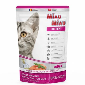 Hrana uscata pentru pisici Miau Miau Kitten 800 gr