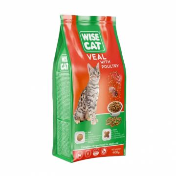 Hrana uscata pentru pisici Wise cu vitel  pui 10 kg