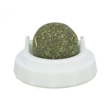 Jucarie pentru pisici minge cu catnip  suport 5 cm