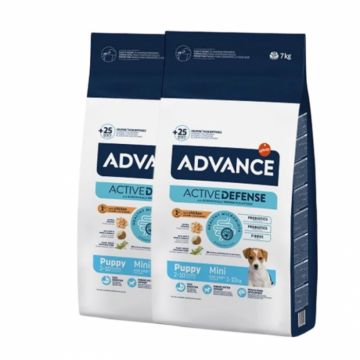 Oferta 2 saci x 7 kg Hrana uscata pentru caini Advance Mini Puppy Protect