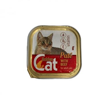 Pateu pentru pisici Golden Cat cu vita 100 gr