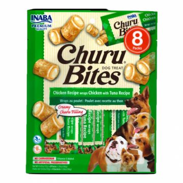 Recompense pentru caini Churu Bites cu pui  ton 8 buc x 12 gr