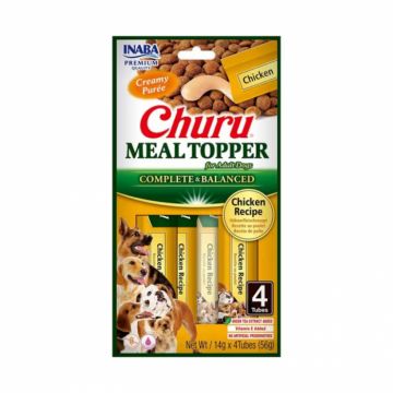 Recompense pentru caini Churu Meal Topper cu pui 4 buc x 14 gr