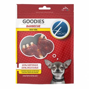 Recompense pentru caini Goodies Barbecue Beef Ribs 100 gr