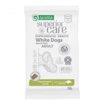 Recompense pentru caini N.P. Superior Care Hypoallergenic Dental cu peste alb 150 gr