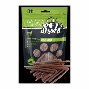 Recompense pentru caini Pet s Desert Duck Stick 80 gr