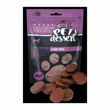 Recompense pentru caini Pet s Desert Lamb Ring 80 gr