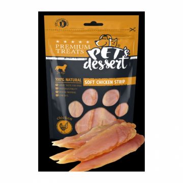 Recompense pentru caini Pet s Desert Soft Chicken Strips 80 gr