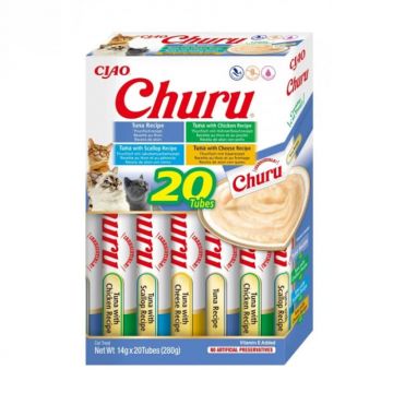 Recompense pentru pisici Churu cu ton 20 tubes