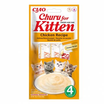 Recompense pentru pisici Churu Kitten cu pui 4 buc x 14 gr