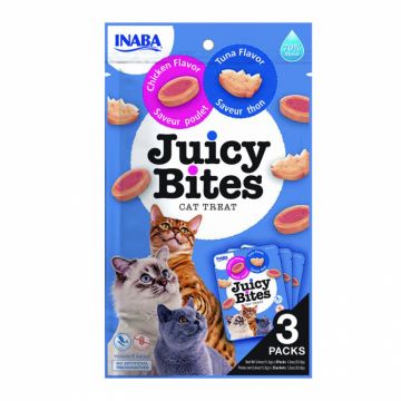Recompense pentru pisici Juicy Bites cu ton  pui 3 buc x 11,3 gr