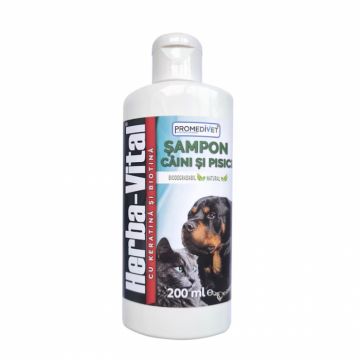 Sampon Herba Vital cu keratina si biotina pentru caini si pisici 200 ml