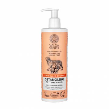Sampon pentru caini  pisici Wilda Siberica Detangling descalcire blanita 400 ml
