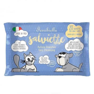 Servetele umede pentru urechi caini  pisici 20 buc