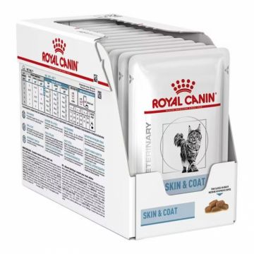 Set 12 buc x 85 gr Hrana dietetica pentru pisici Royal Canin Skin  Coat