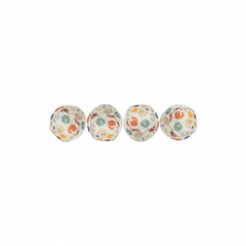 Set de 4 mingi cu imprimeu leopard pentru pisici 4 cm