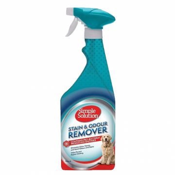 Solutie anti pete si anti mirosuri pentru caini Simple Solution 750 ml