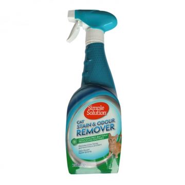 Solutie anti pete si anti mirosuri pentru pisici Simple Solution 750 ml