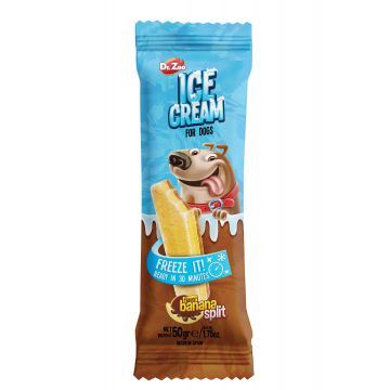 Dr Zoo, inghetata pentru caini, Banana Split, 50 g