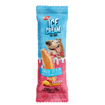 Dr Zoo, inghetata pentru caini, Carnati si Branza, 50 g