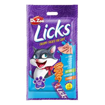 Dr Zoo Licks, recompense pisici, Ton, 4x15 g