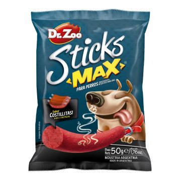 Dr Zoo Sticks MAX, recompense caini, Coaste la Gratar, 50 g