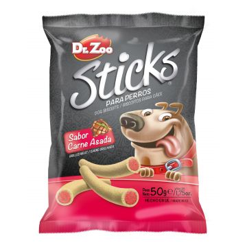Dr Zoo Sticks, recompense caini, Carne la Gratar, 50 g