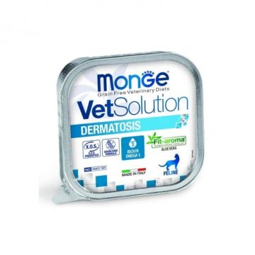 Hrana dietetica pentru pisici Monge VetSolution Dermatosis 100 gr