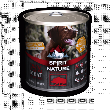Hrana umeda pentru caini Spirit of Nature, Mistret, Hipoalergenic, 800g