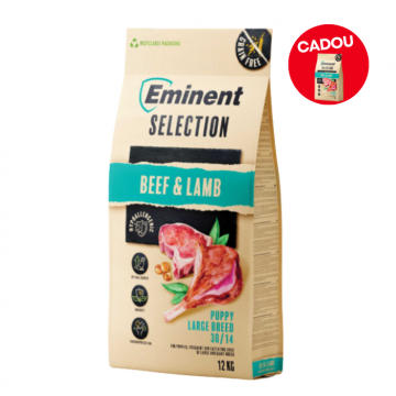 Hrana uscata pentru caini Eminent Selection Puppy Large, Vita si miel, Grain free, 30 14, 12kg