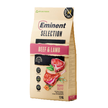 Hrana uscata pentru caini Eminent Selection Puppy, Vita si miel, Grain free, 32 17, 12kg