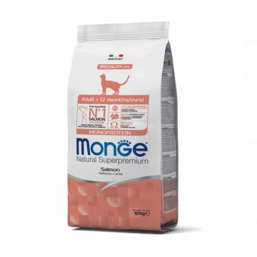 Hrana uscata pentru pisici Monge Natural Superpremium cu somon 10 kg