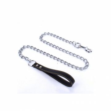 Lesa pentru caini cu lant metalic 1,6 mm x 110 cm