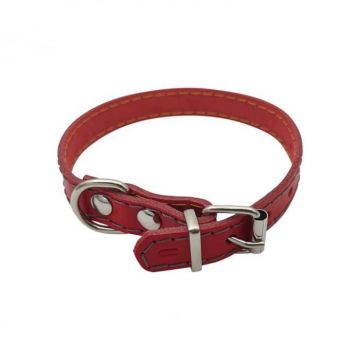 Zgarda din piele pentru caini de talie mica Nr.0 Petro 1,4 x 30 cm