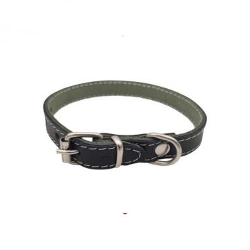 Zgarda din piele pentru caini de talie mica Nr.1 Petro 1,5 x 35 cm