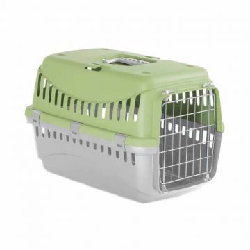 Cusca transport animale MPB GIPSY S, 46x31x32 cm, usa metal, verde