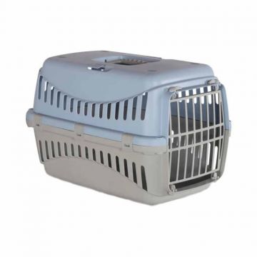 Cusca transport animale MPB GIPSY XS, 39x26x25 cm, usa plastic, Albastru