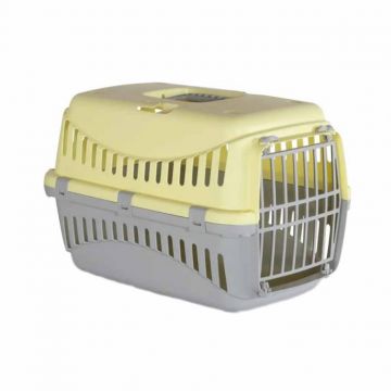 Cusca transport animale MPB GIPSY XS, 39x26x25 cm, usa plastic, Galben